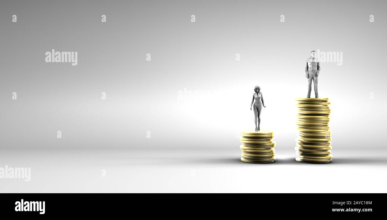 Gender Pay Inequality Stock Photo