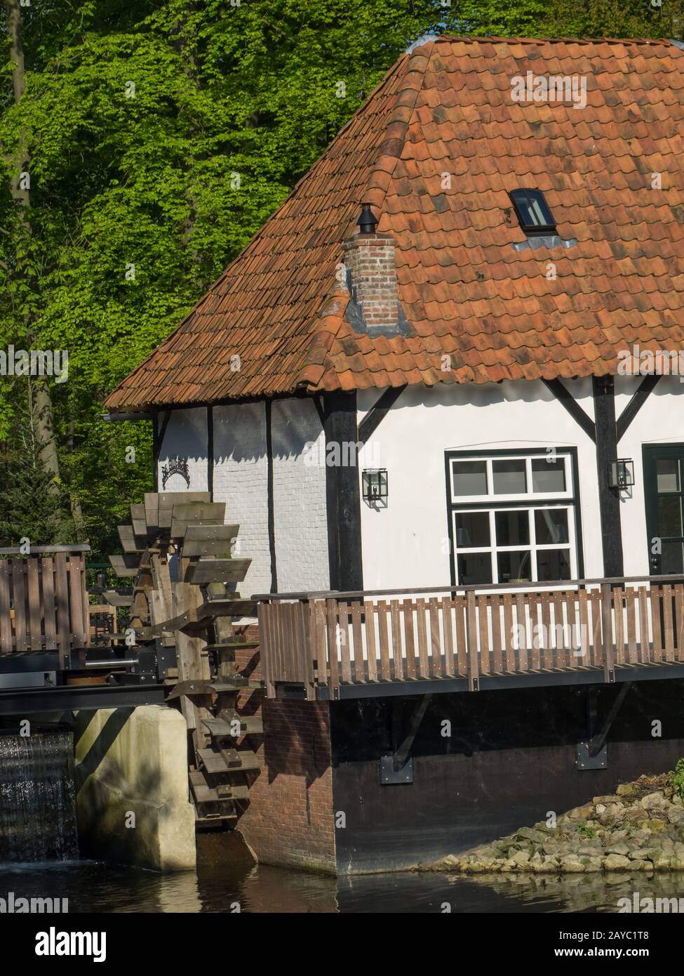 water mill in holland Stock Photo