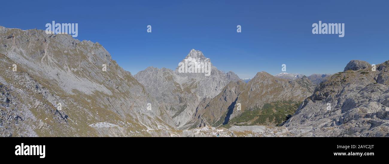 Panorama of the watzmann in Bavaria Stock Photo