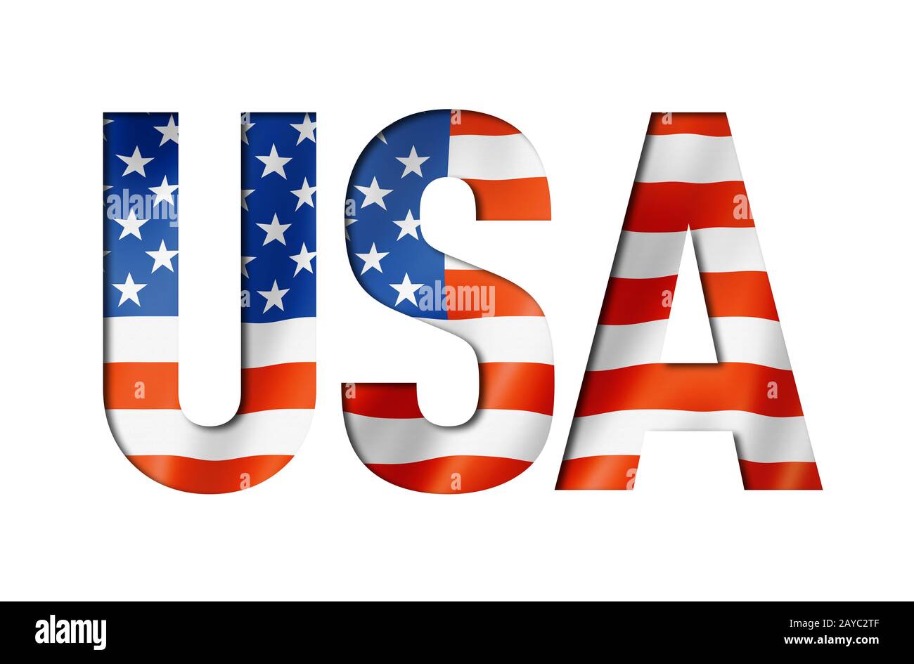 Usa flag font Cut Out Stock Images & Pictures - Alamy