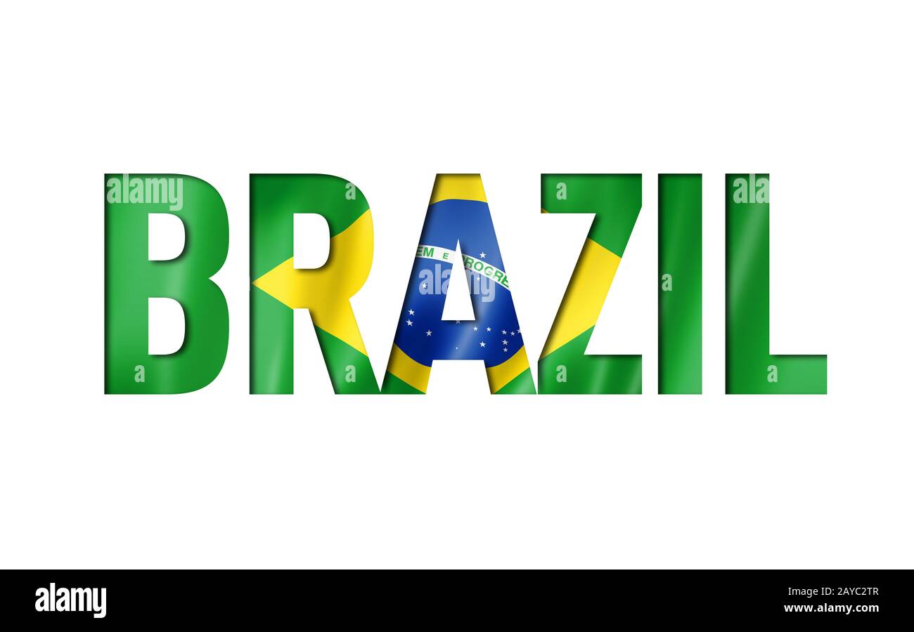 brazilian flag text font Stock Photo Alamy