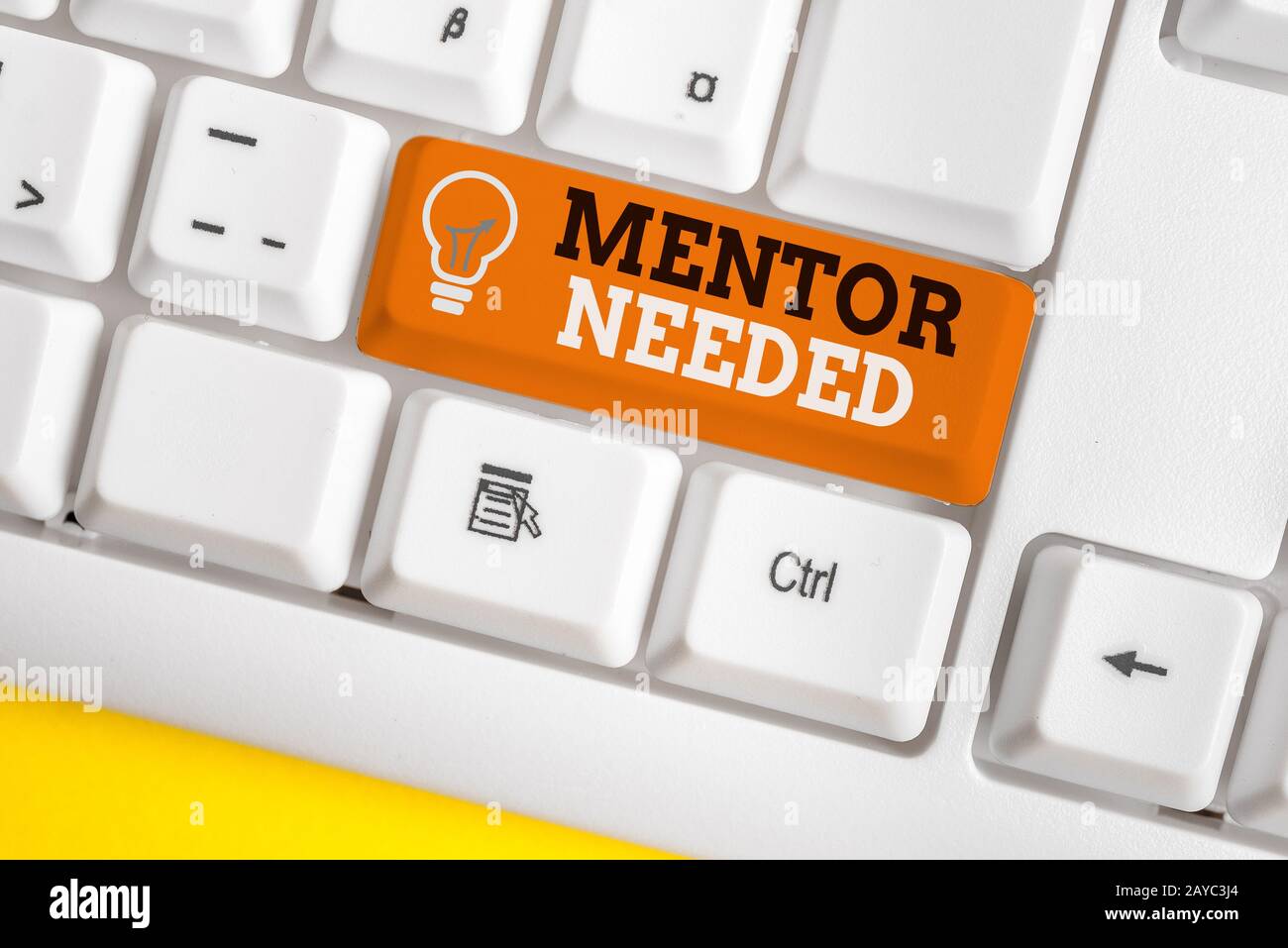 Word writing text Mentor Needed. Business concept for wanted help for more experienced or more knowledgeable demonstrating White Stock Photo