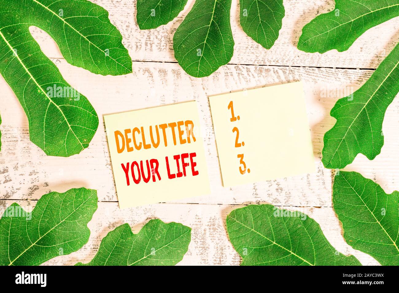 Text sign showing Declutter Your Life. Conceptual photo To eliminate extraneous things or information in life. Stock Photo