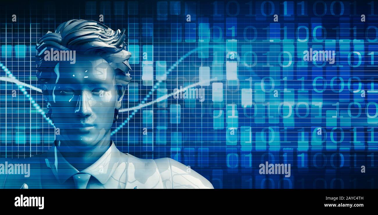 Asian Business Man Using Data Analytics Technology Stock Photo