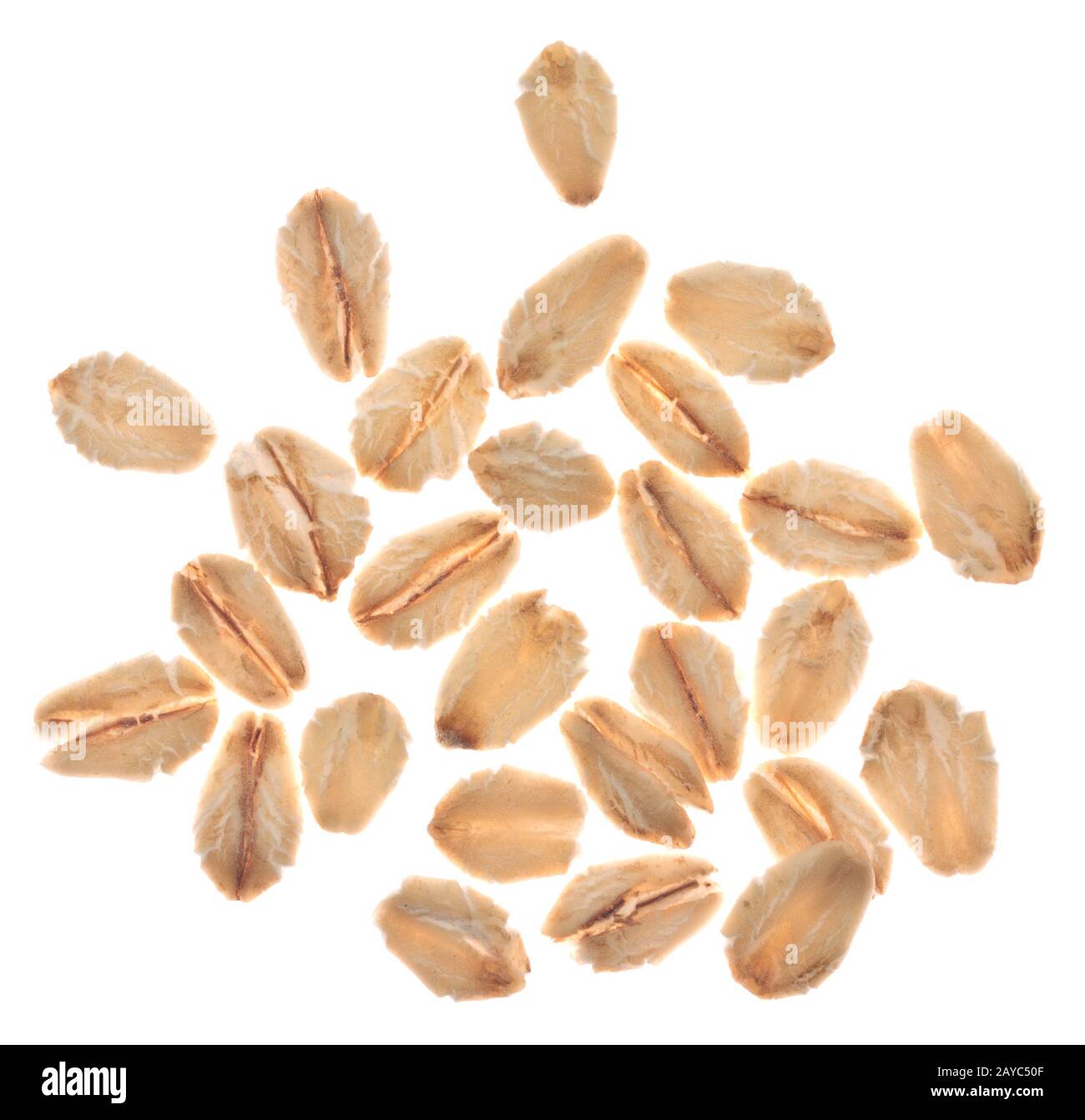 Oat on white Stock Photo