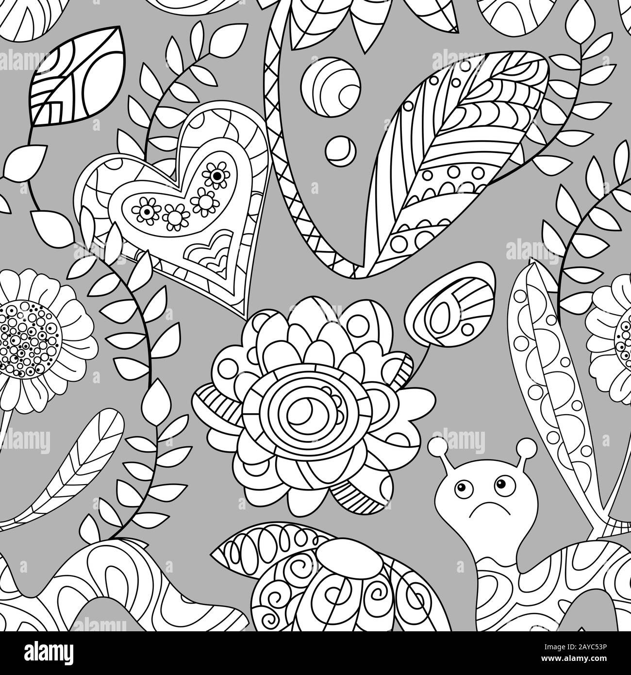Zentangle patterns Black and White Stock Photos & Images - Alamy