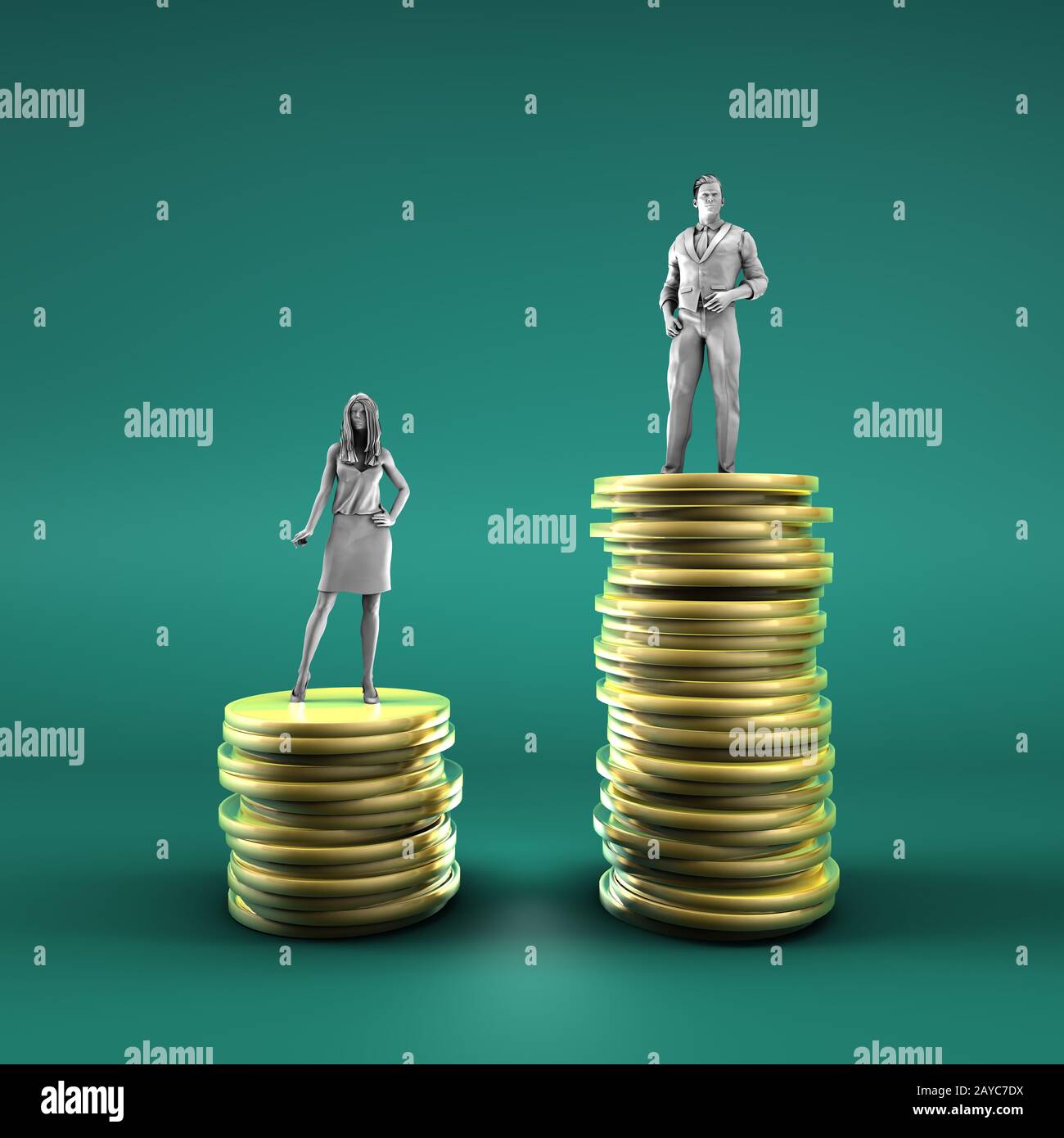 Gender Pay Gap Stock Photo