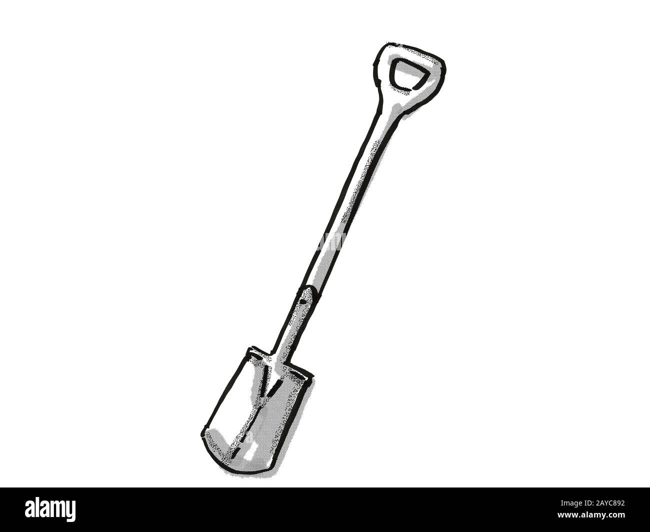 Black And White Spade Clipart