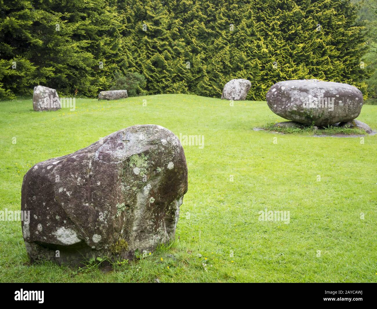 Prehistoric stone monument in ireland Stock Photo Alamy