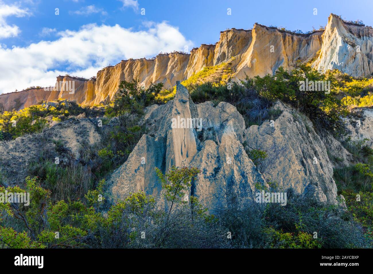 Scenic Clay Cliffs Stock Photo