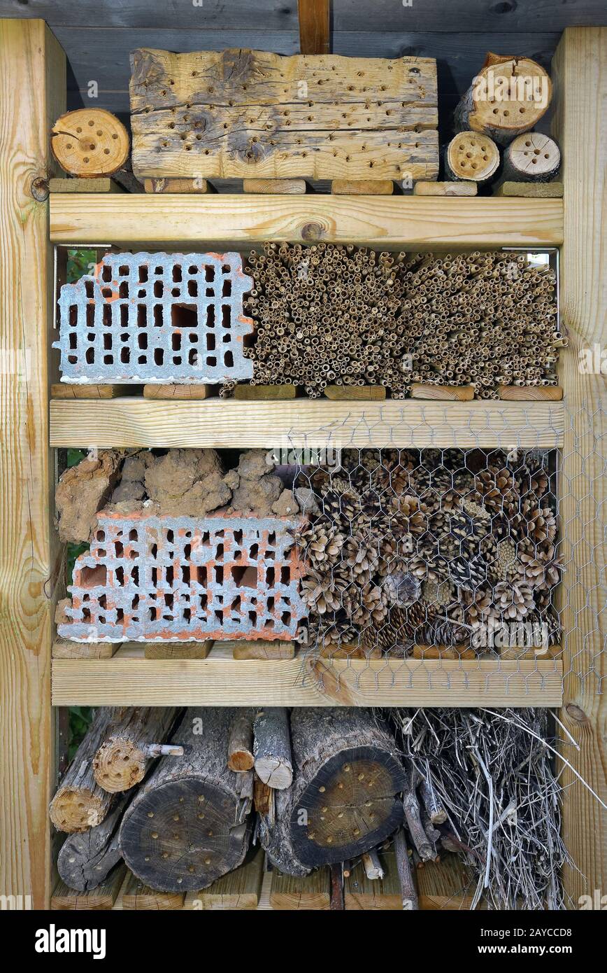 insect hotel Stock Photo