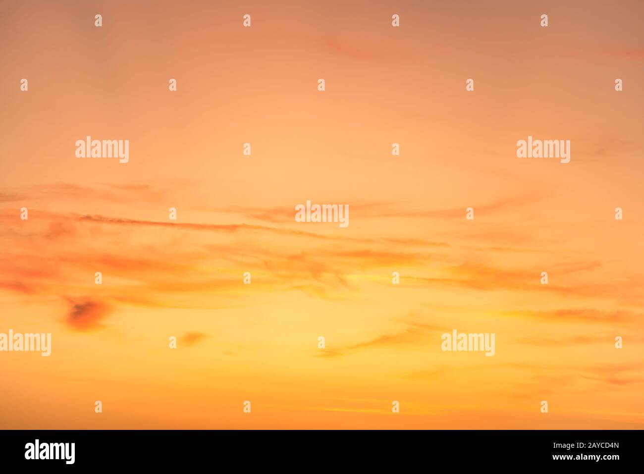 Sunset sky with red clouds Stock Photo - Alamy