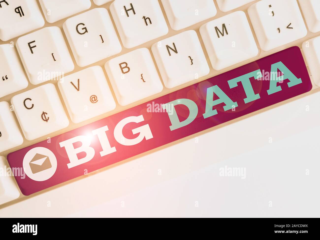 Conceptual hand writing showing Big Data. Business photo showcasing sets that so complex that traditional software cant deal wit Stock Photo