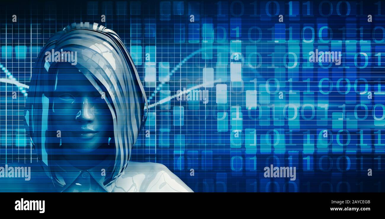 Empowered By Using Data Analytics Technology Stock Photo