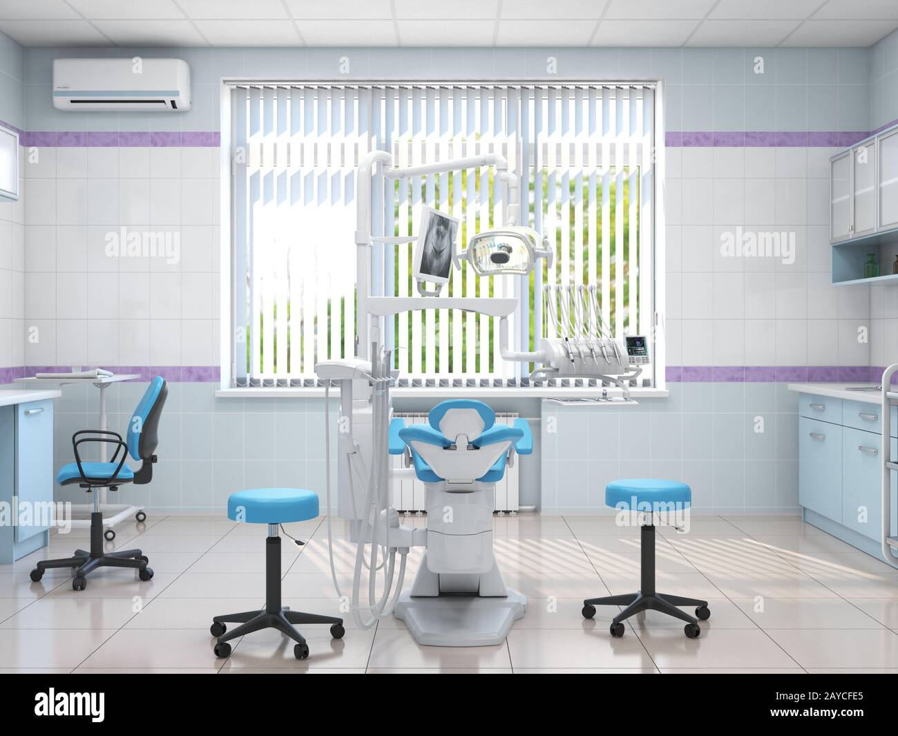 3D rendering modern dentist's office Stock Photo Alamy