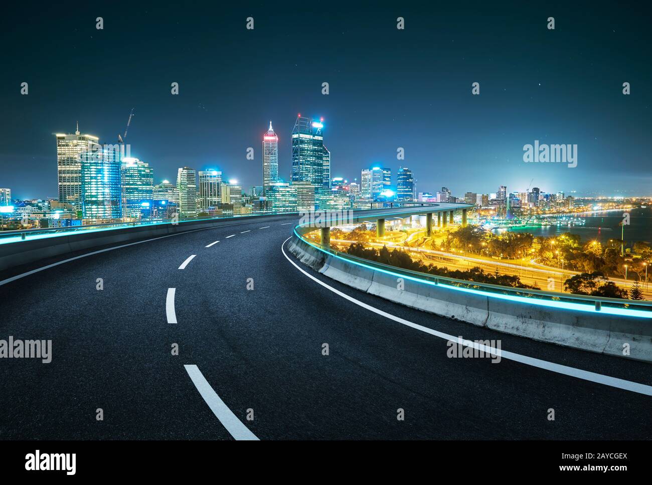 Modern blue neon hires stock photography and images Alamy