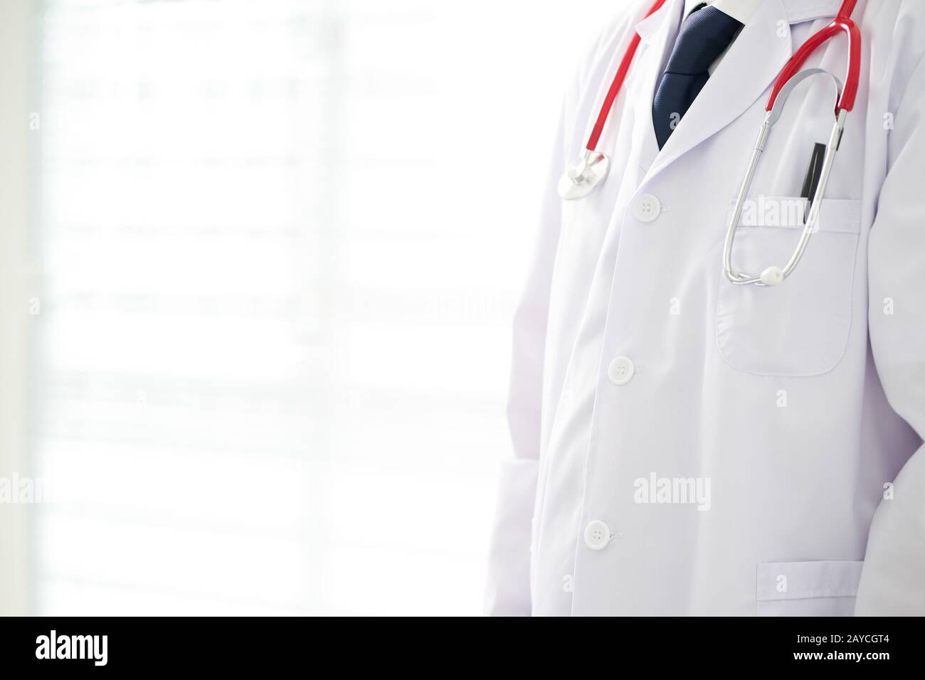 Unknown doctor posing in the office Stock Photo