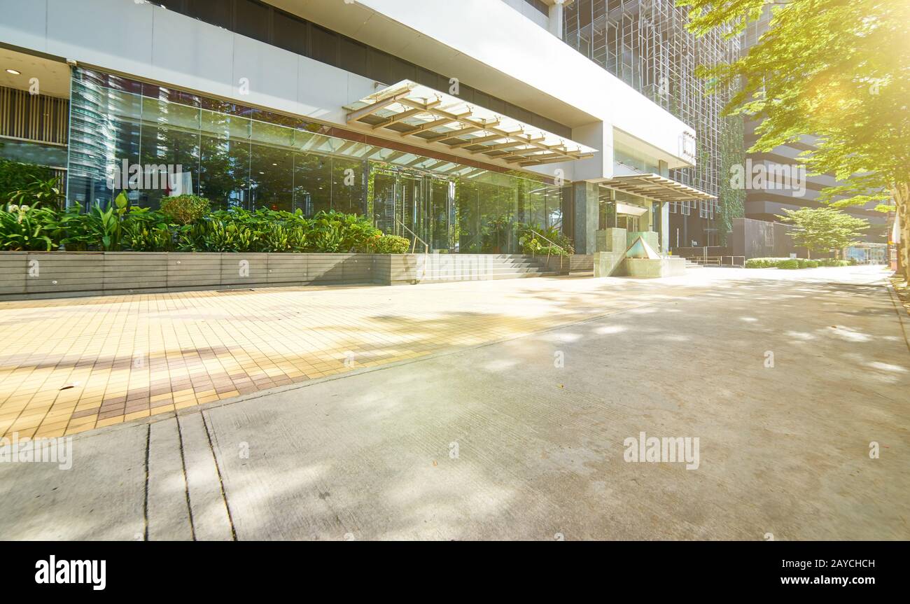 Entrance of modern office building Stock Photo