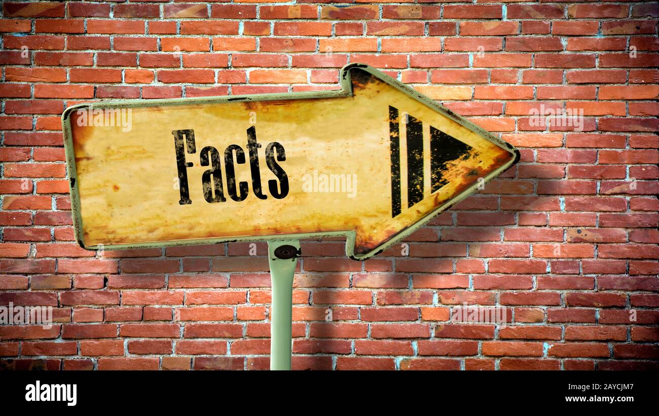 Street Sign to Facts Stock Photo - Alamy