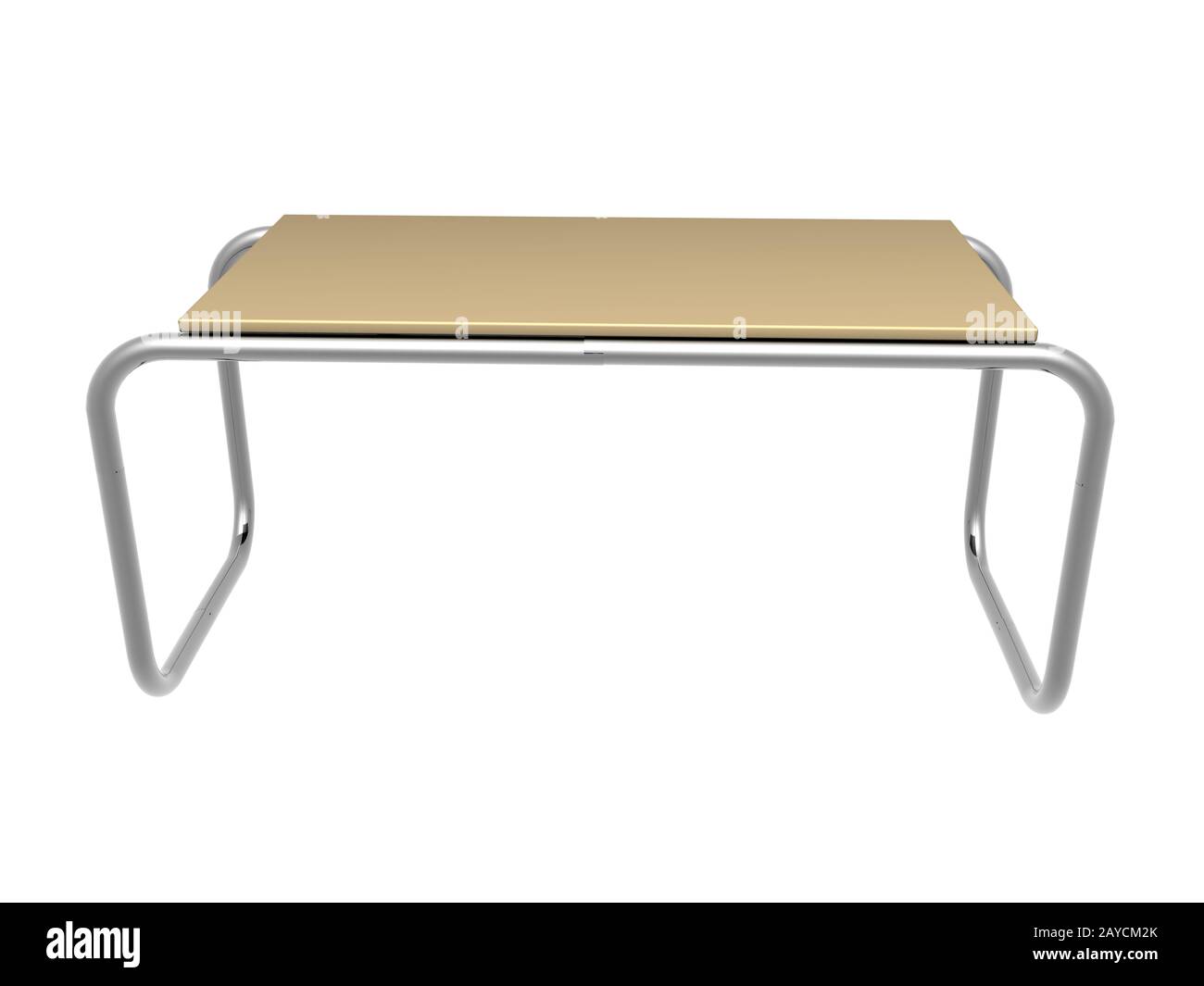 Table with tubular steel frame Stock Photo Alamy