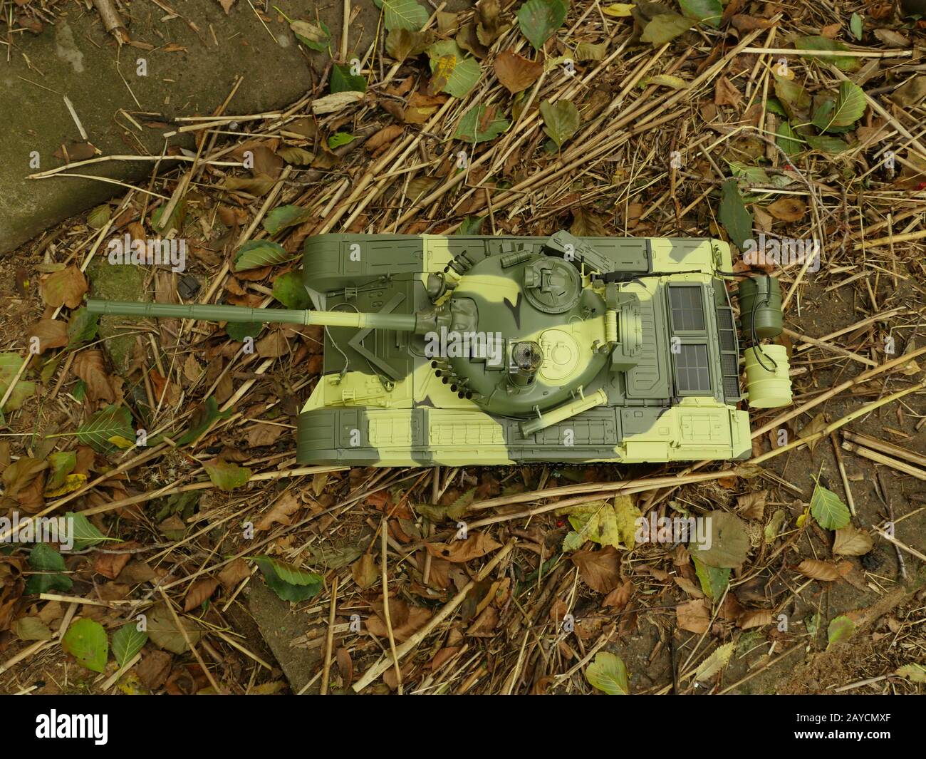 tank T-72 green camouflage Stock Photo