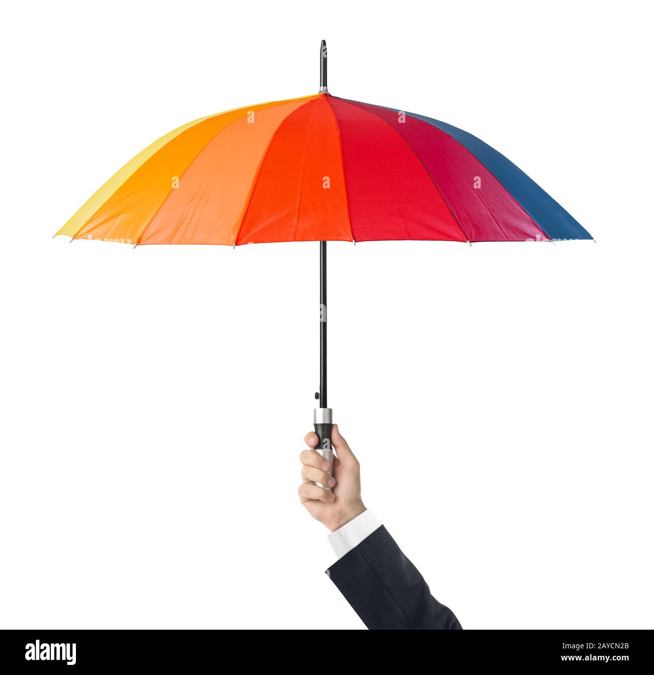 Hand with umbrella Stock Photo Alamy