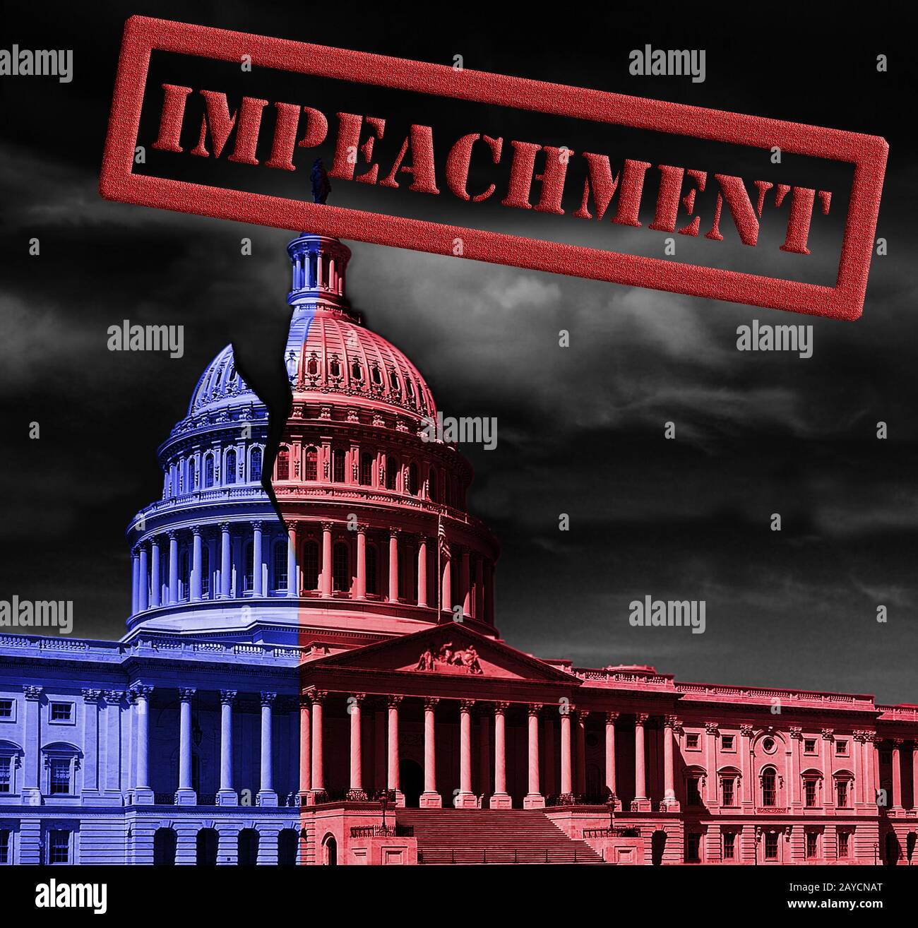 Impeachment and the divided Congress Stock Photo