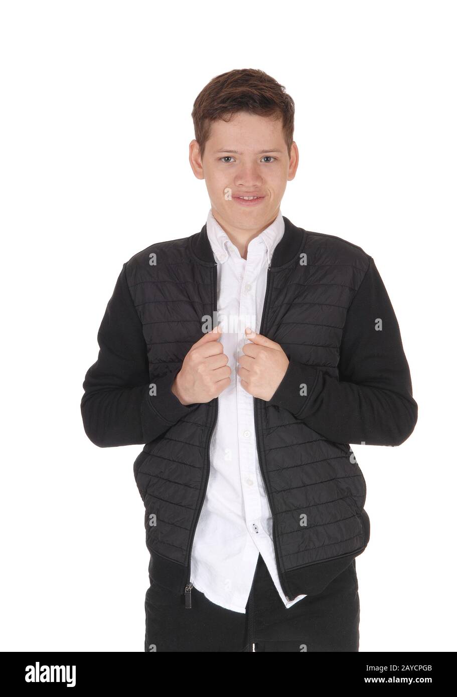 Portrait image of a young teenage boy Stock Photo - Alamy