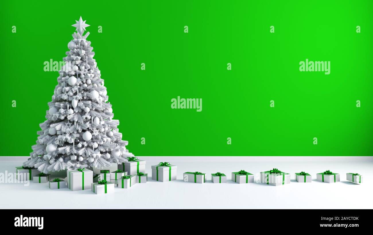 Christmas Tree Background with Copy Space Stock Photo - Alamy