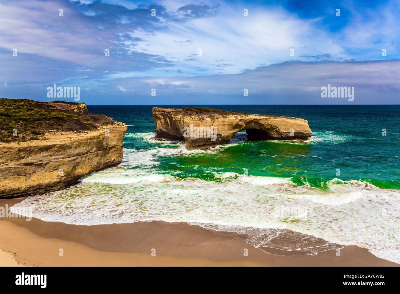 White foam and azure waves Stock Photo