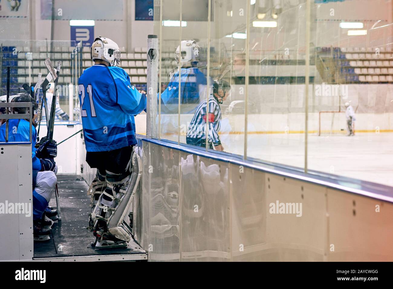 hockey referee during the game Stock Photo Alamy