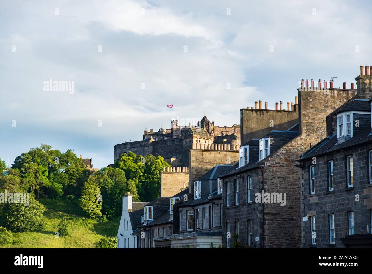 Edinburgh city view with Edinburgh Castle in the distance in Scotland, UK Stock Photo Alamy