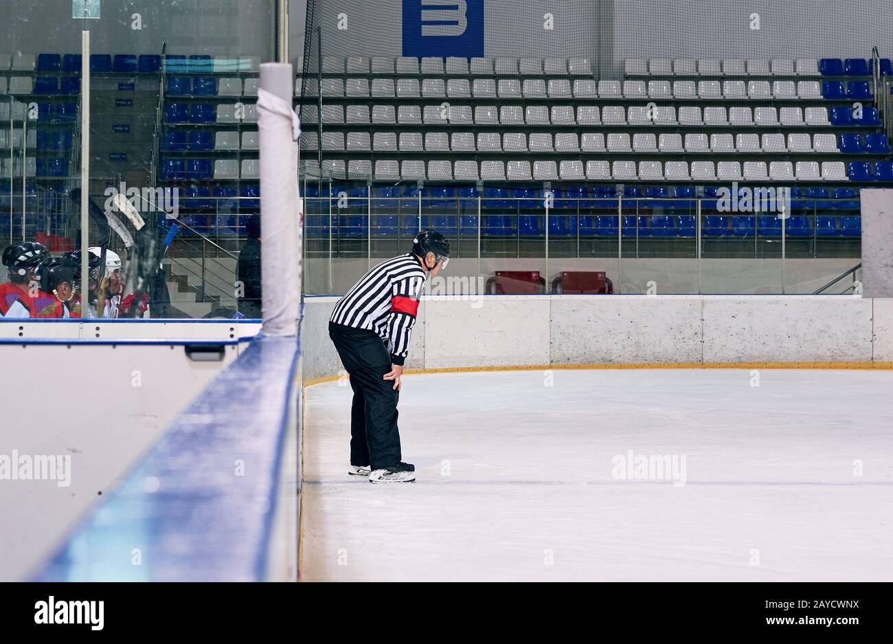 hockey referee during the game Stock Photo Alamy