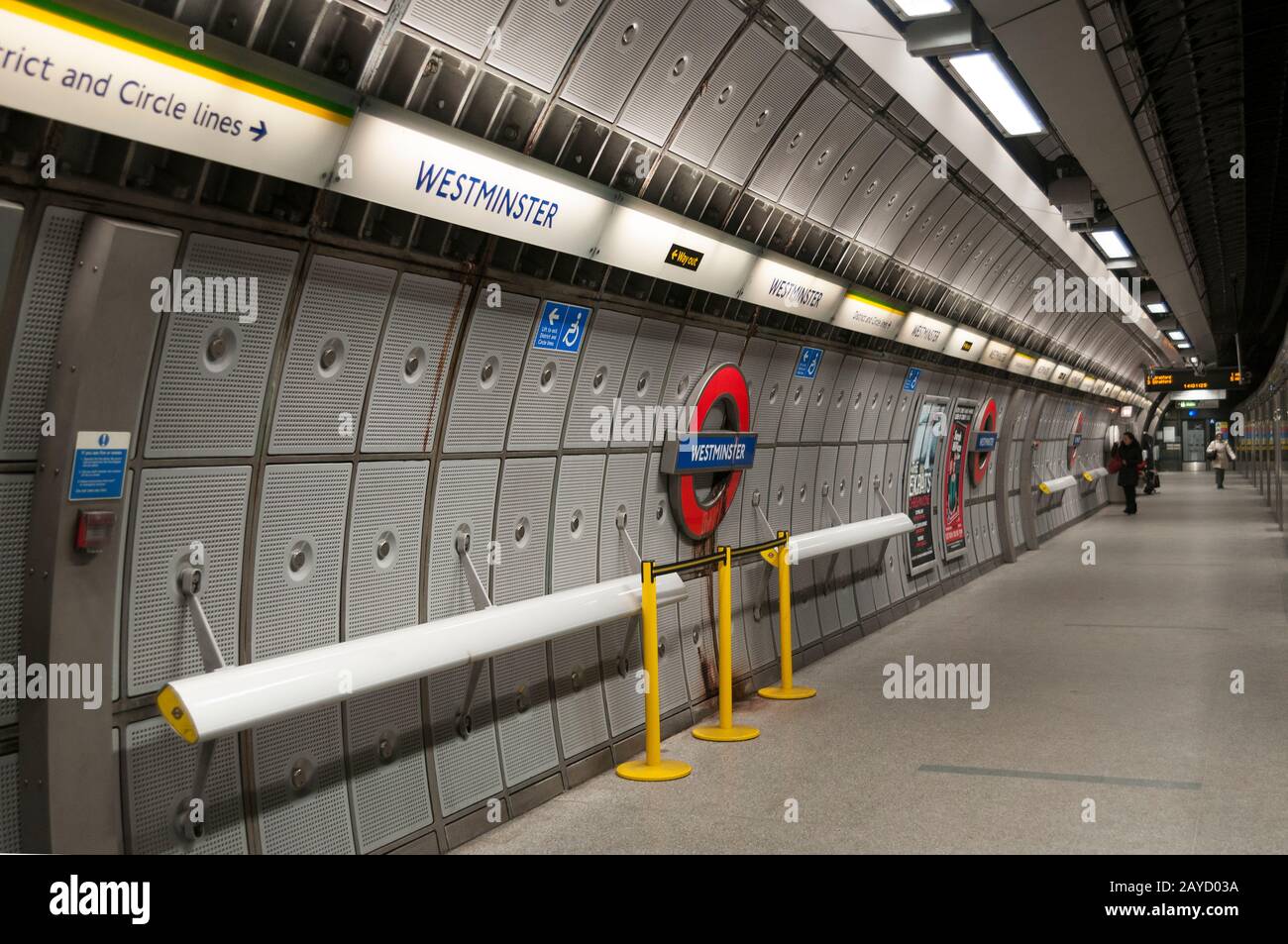 Westminster underground station jubilee line hires stock photography
