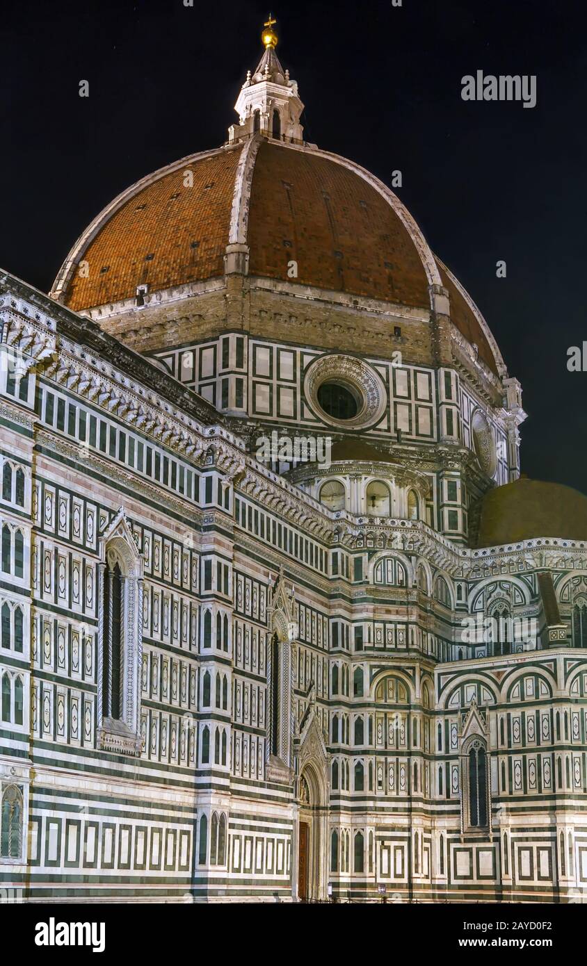 Florence Cathedral in evening, Italy Stock Photo
