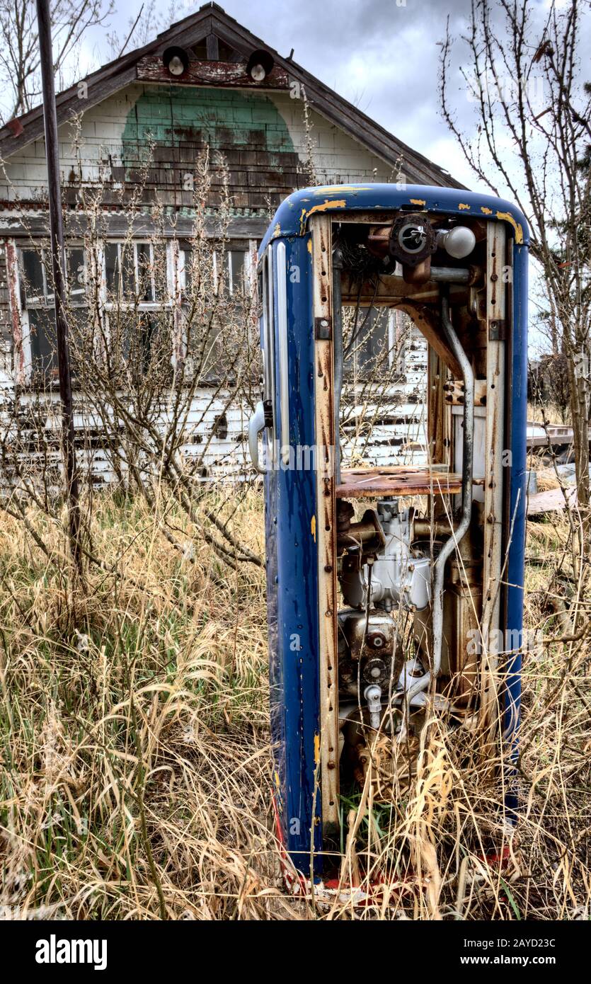 Old Vintage Gas Pump Stock Photo