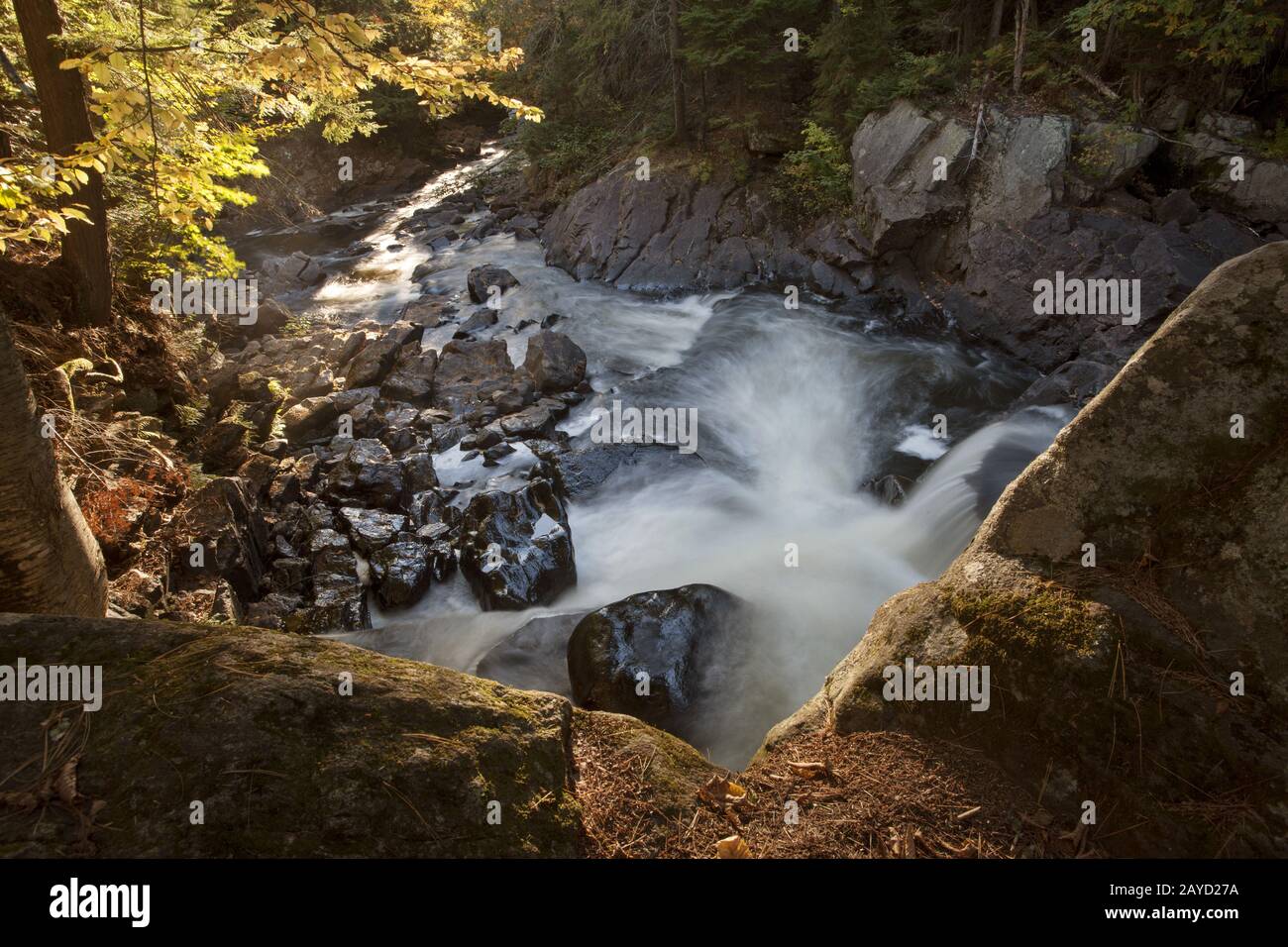 Algonquin Park Muskoka Ontario Waterfall Stock Photo