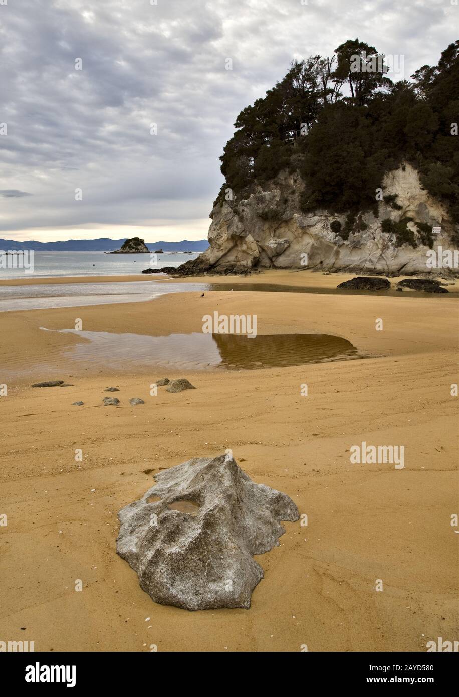 Golden Sand Beach New Zealand Stock Photo Alamy