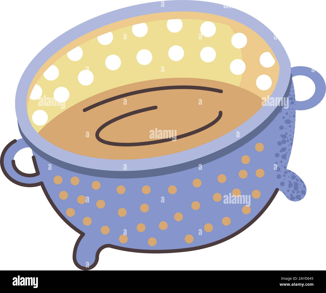 colander icon over white background, flat and colorful design, vector ...