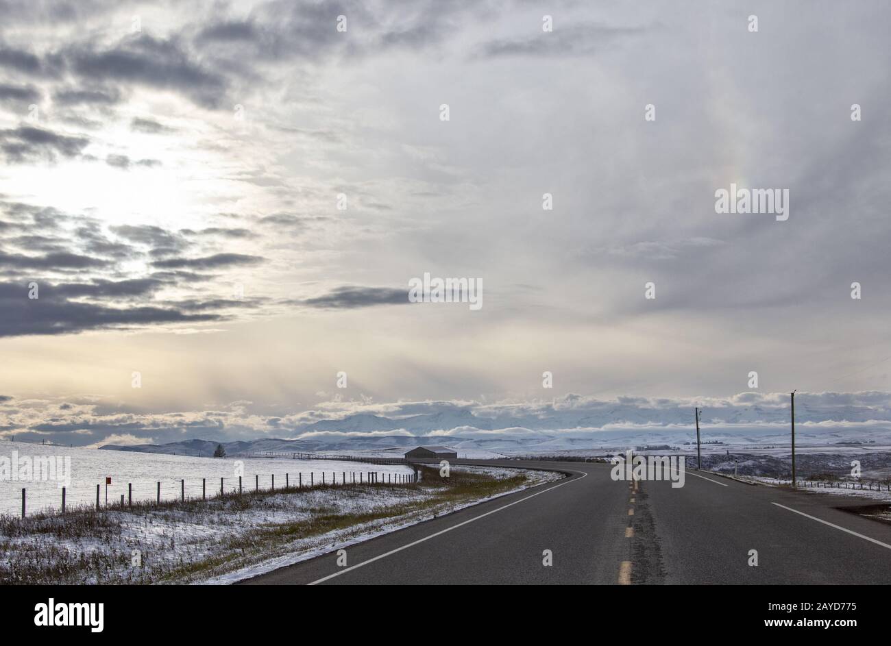 Cypress Hills First Snowfall Stock Photo