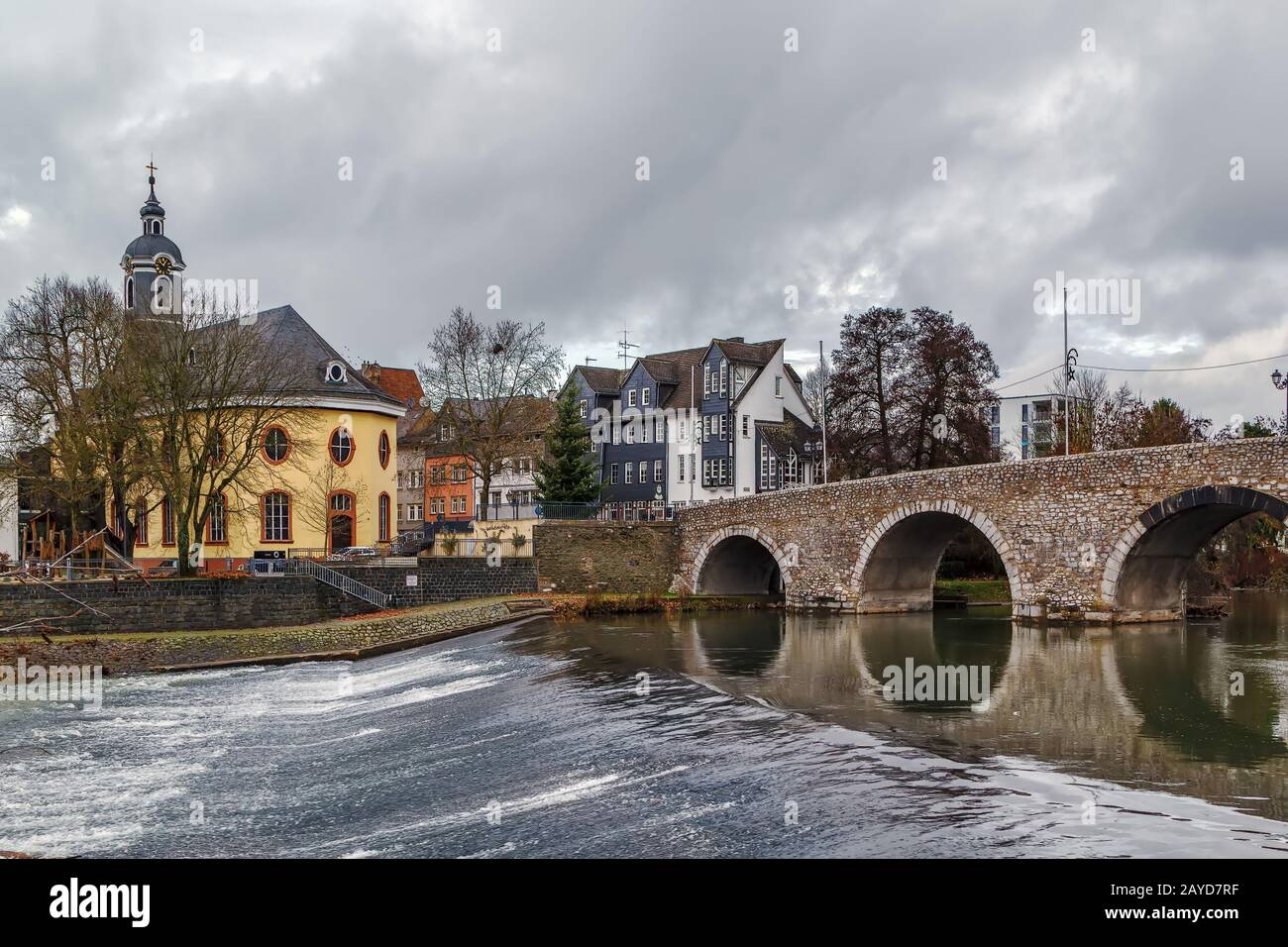 Lahn bridge in Wetzlar, Germany Stock Photo