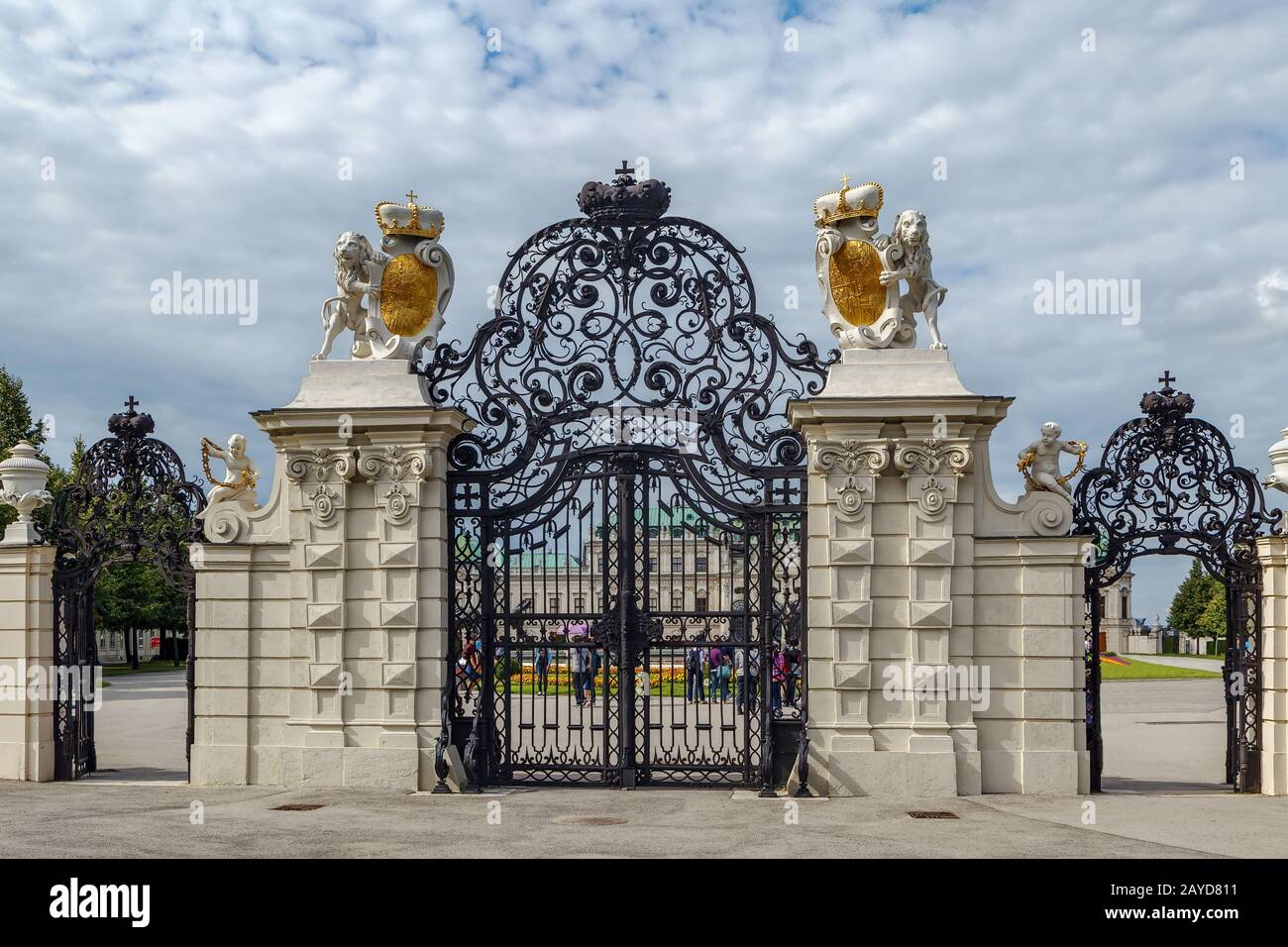 gate to the Belvedere Palace, Vienna Stock Photo