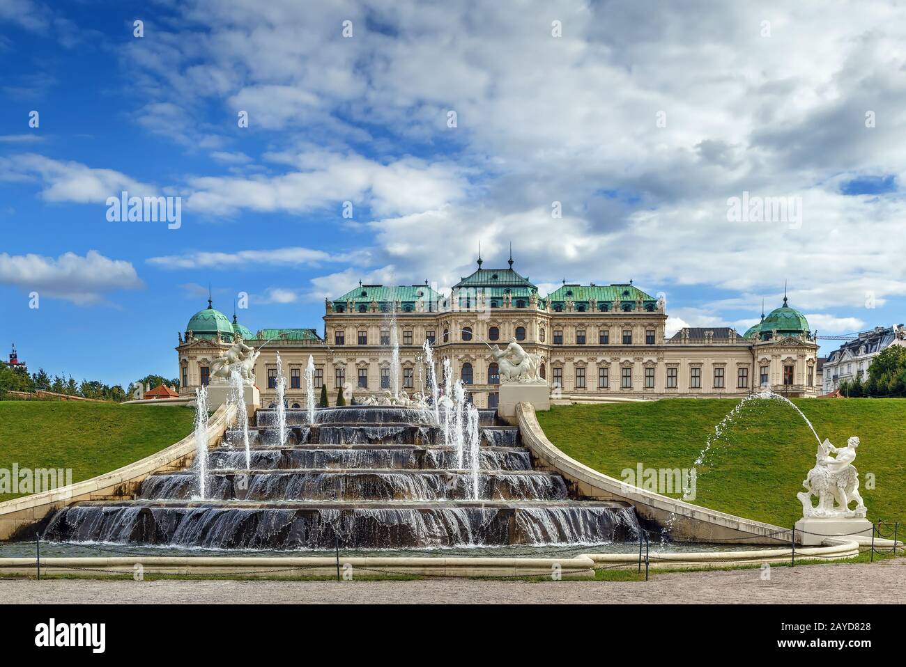 Fountain in Belvedere, Vienna Stock Photo