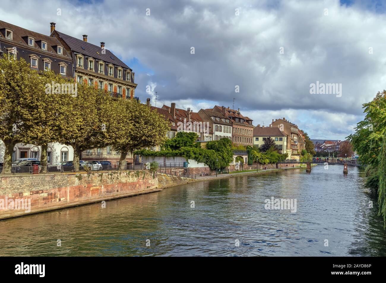 Embankment of the Ill river, Strasbourg Stock Photo
