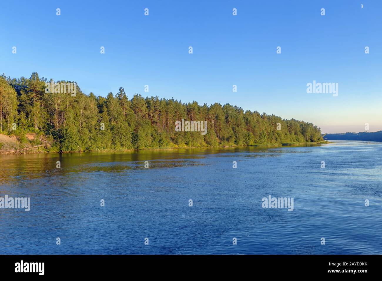 Svir river, Russia Stock Photo