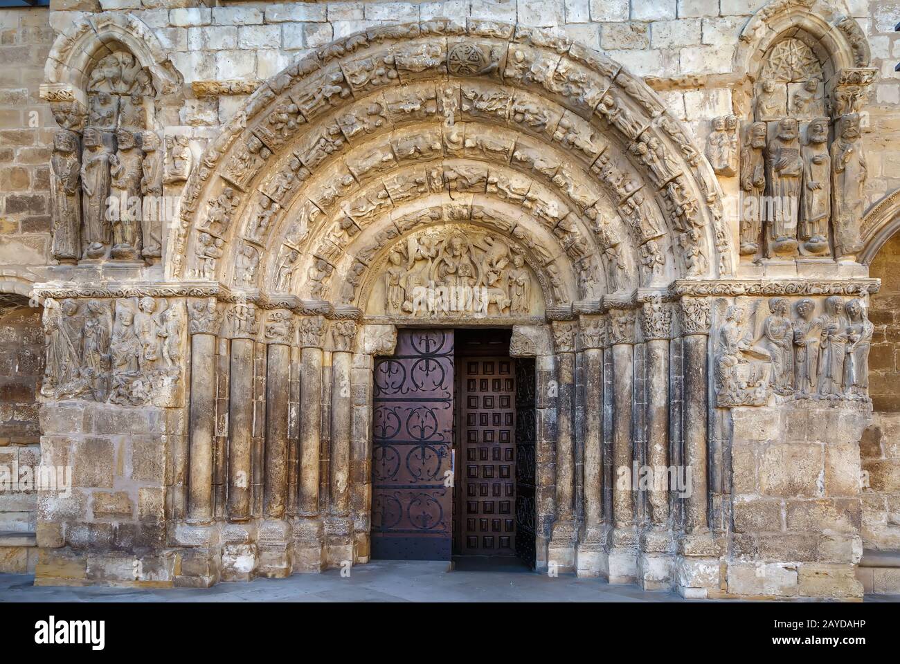 Church of San Miguel, Estella, Spain Stock Photo Alamy