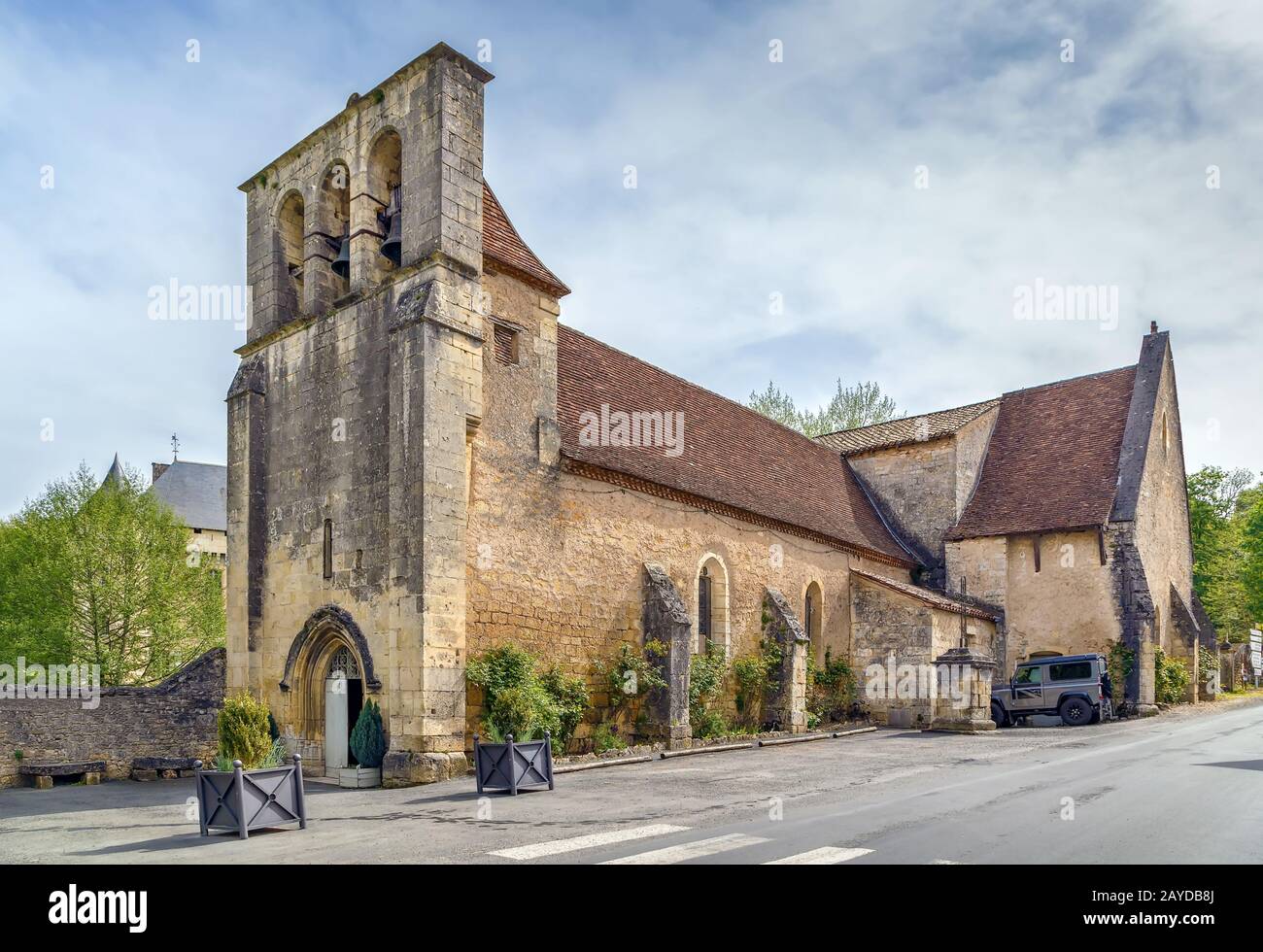 Church Saint John Baptiste, Campagne, France Stock Photo