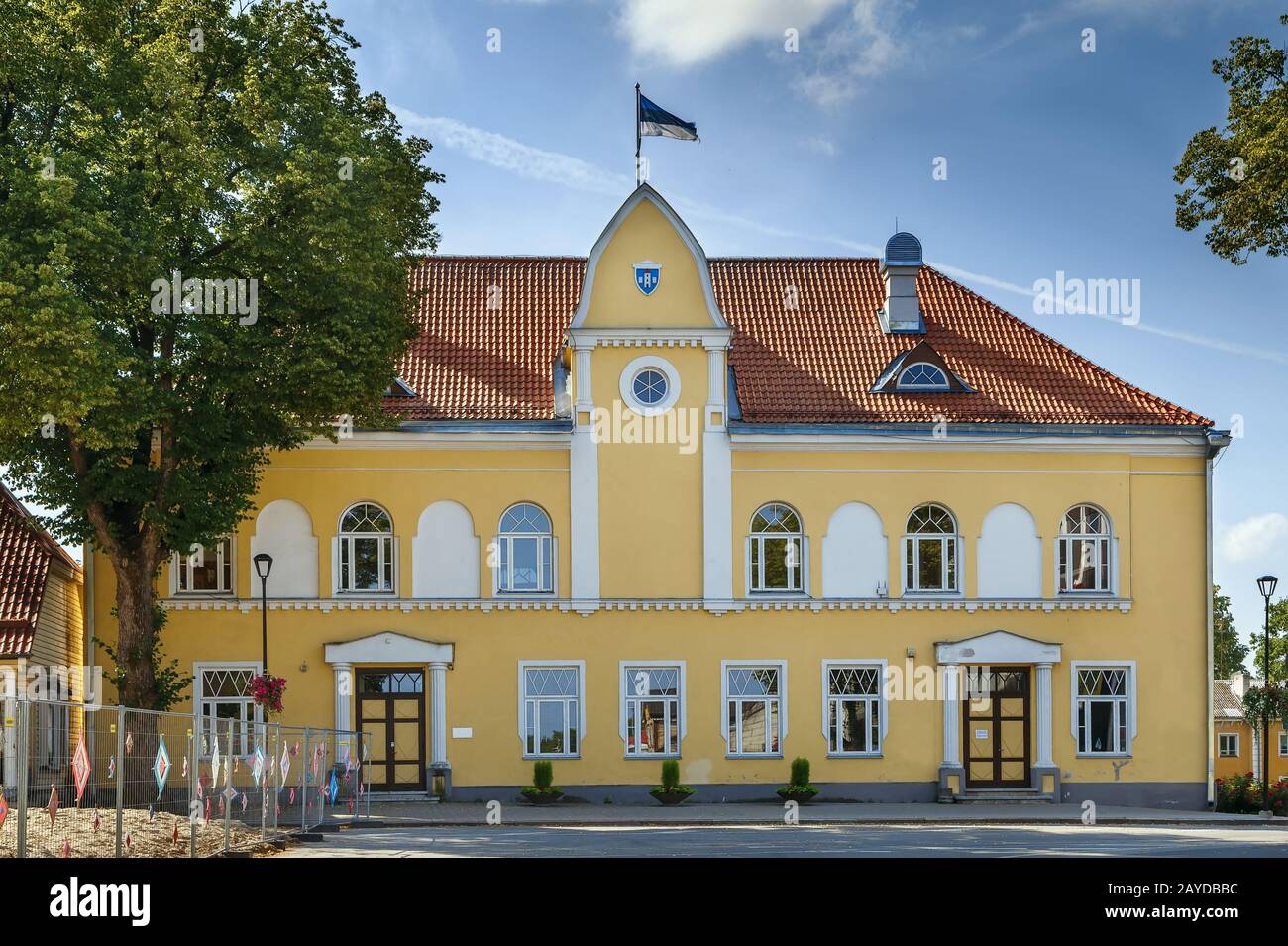 Paide Town Hall, Estonia Stock Photo