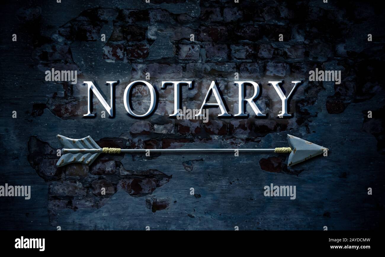 Street Sign to Notary Stock Photo Alamy