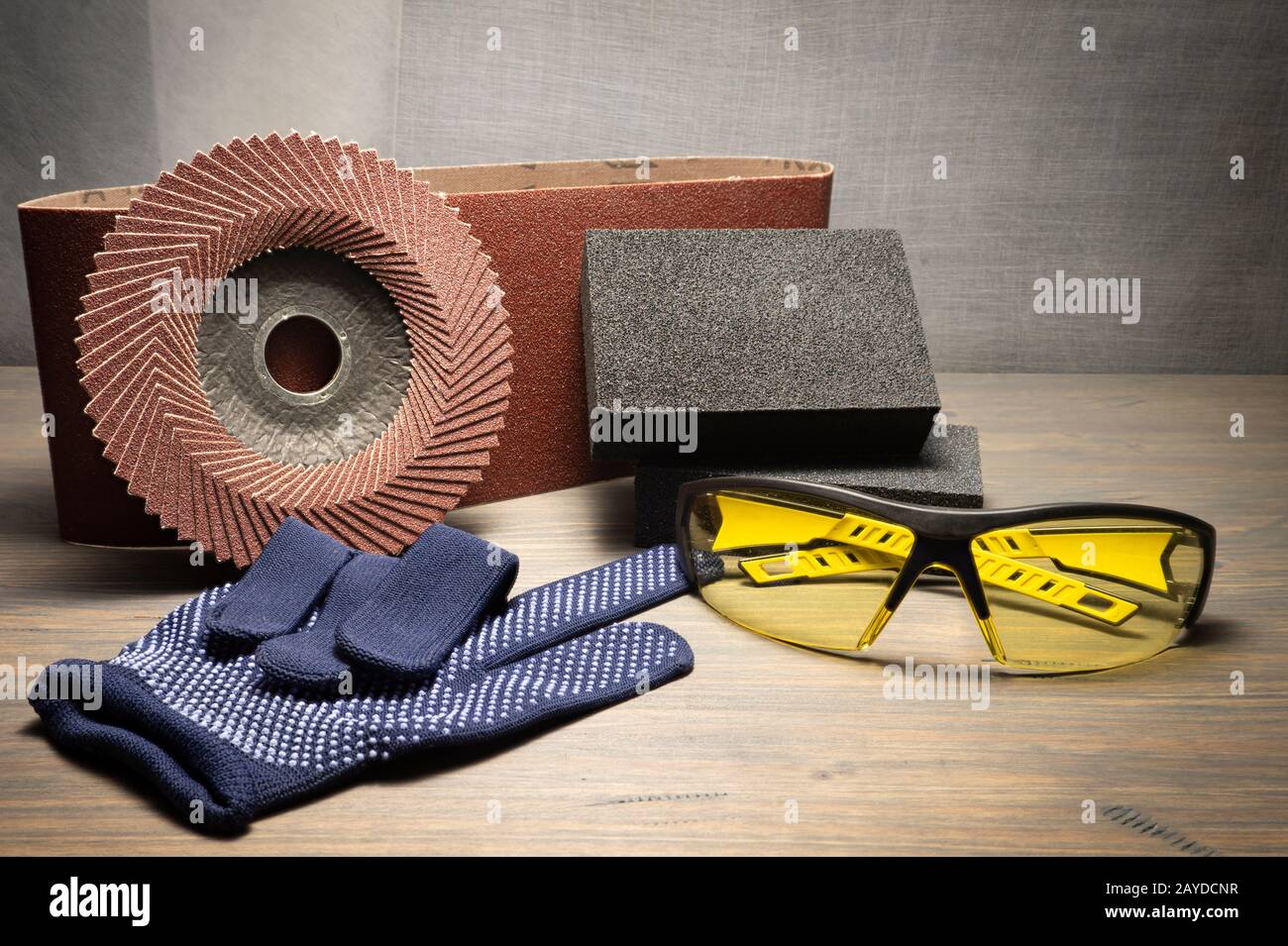 Various grinding tools sanding belt, abrasive sponge and flap disc